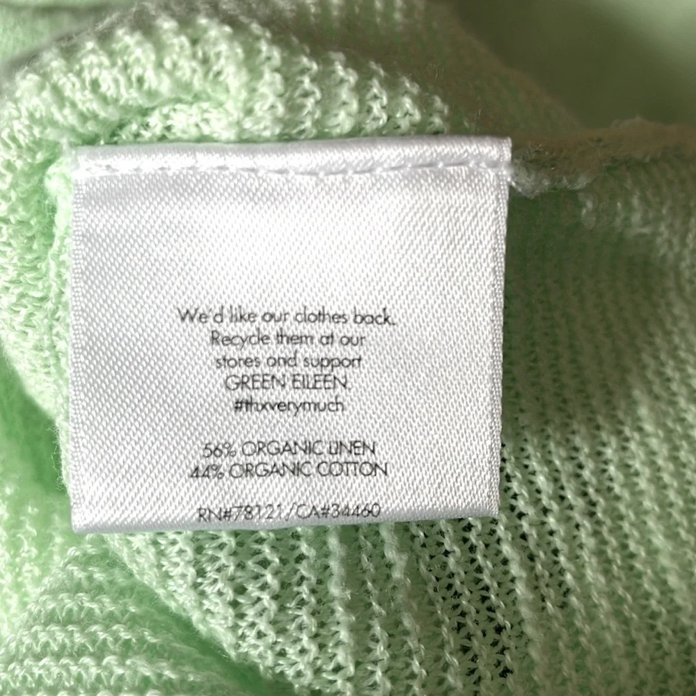Vtg EILEEN FISHER 100% Organic Linen/Cotton Knit Top  Sz: S